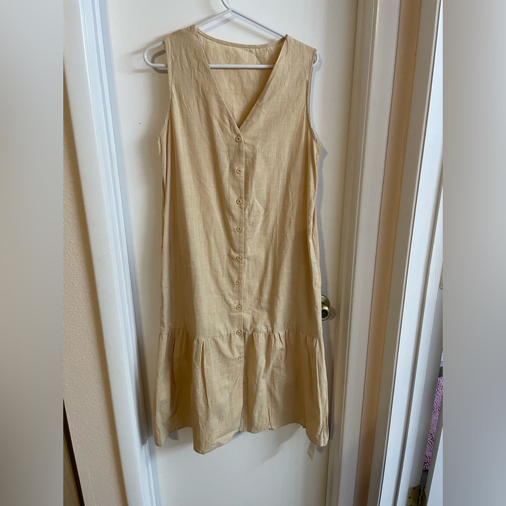 Cupshe sleeveless button down sleeveless beach cover up